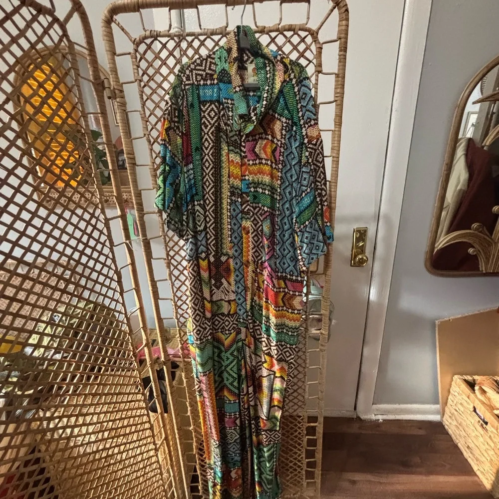 Farm Rio Banana Scarfs Jumpsuit - Picture 4 of 4